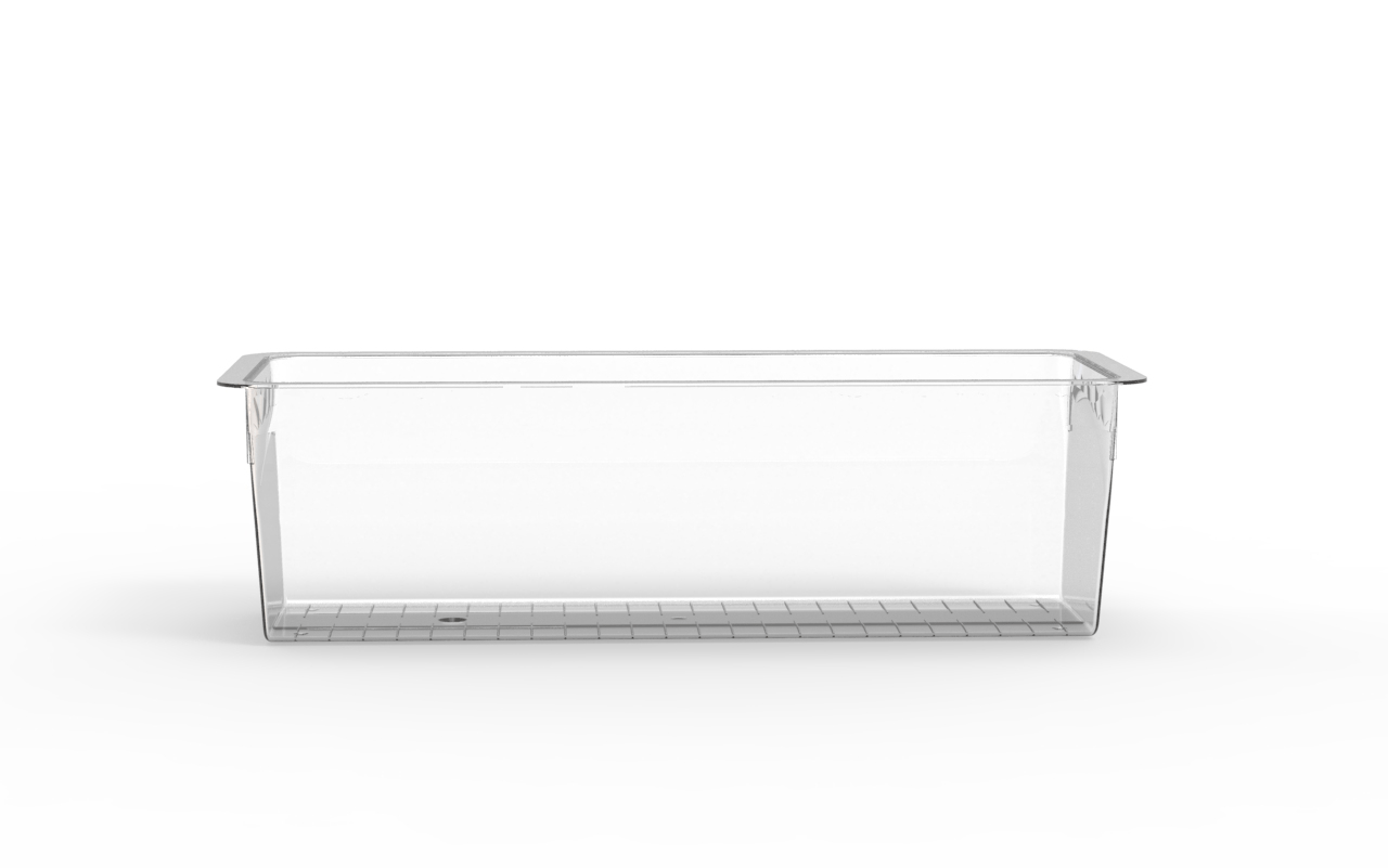Terrine lingot operculable transparente 1600 cm3