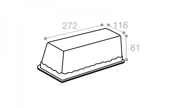 Schéma Terrine lingot operculable transparente 1650 cm3