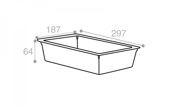 Schéma Barquette operculable naturelle 2500 cm3