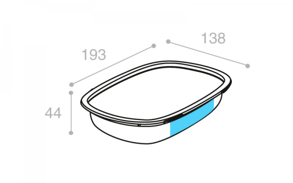 Schéma Barquette Euroduo operculable transparente 700 cm3