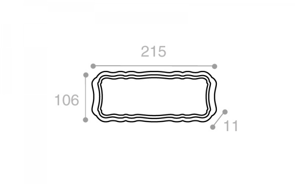 Schéma Plateau crème tacheté 215 mm