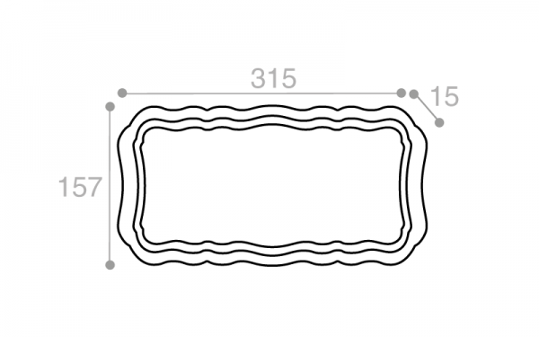 Schéma Plateau crème tacheté 315 mm