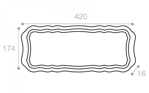 Schéma Plateau crème tacheté 420 mm