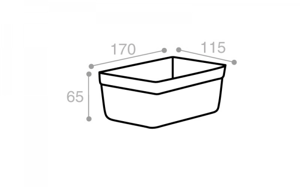 Schéma Moule rectangulaire crème tacheté 1100 cm3