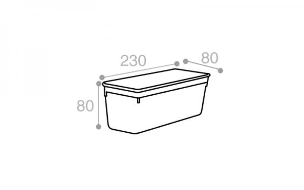 Schéma Moule rectangulaire blanc 1400 cm3