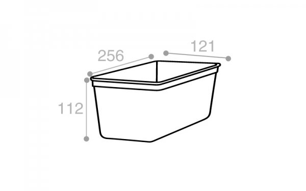 Schéma Moule rectangulaire blanc 2650 cm3