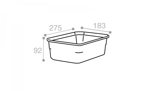 Schéma Moule rectangulaire naturel 3200 cm3