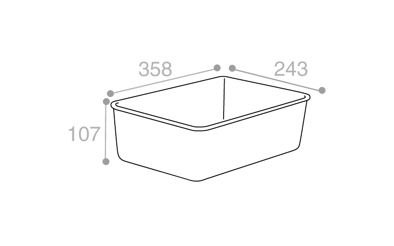 Moule rectangulaire blanc 7500 cm3 - Europlastiques