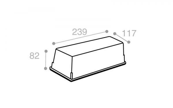 Schéma Terrine operculable naturelle 1550 cm3