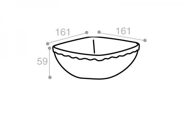 Schéma Terrine blanche imitation faience 1050 cm3