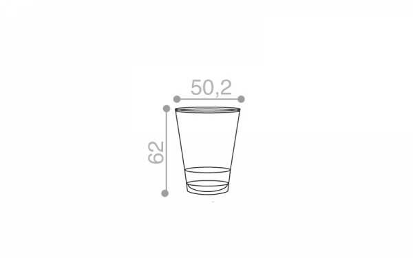 Verrine operculable transparente brillante 66 cm3