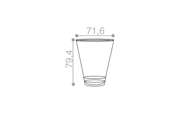 Schéma Verrine operculable transparente brillante 140 cm3