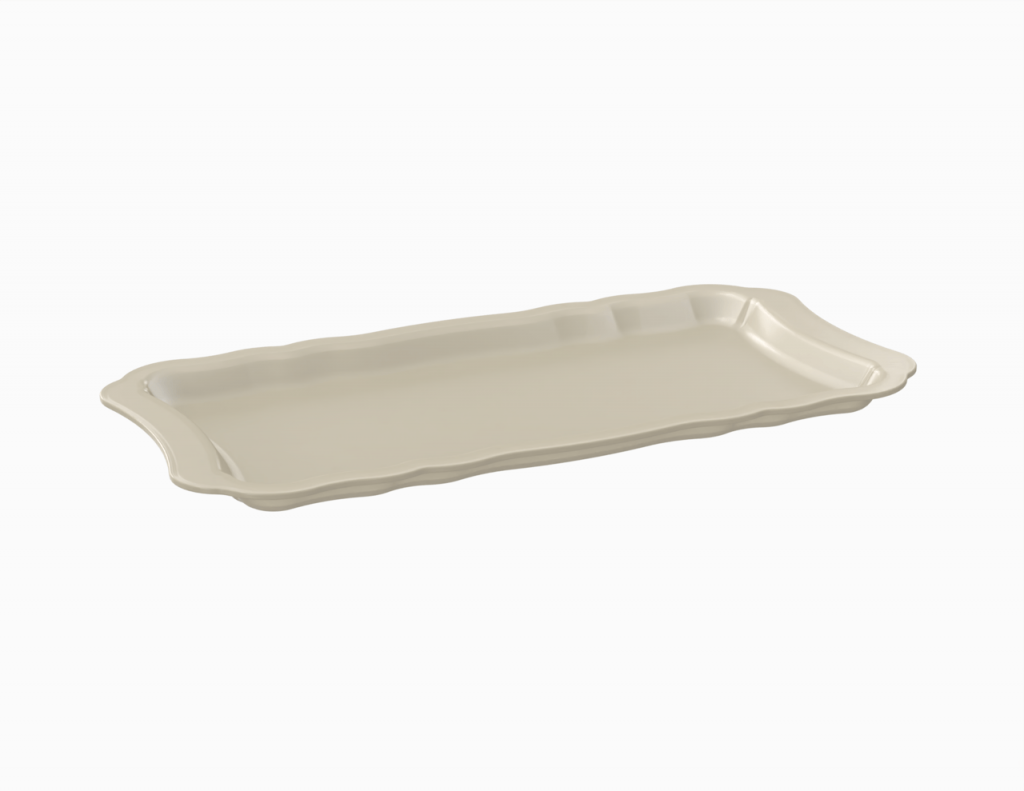 Plateau crème tacheté 315 mm