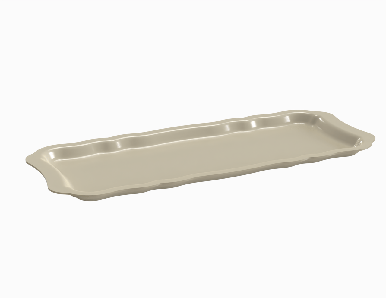 Plateau crème tacheté 420 mm