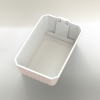 Terrine toquière blanche operculable imitation faience avec tire-entame 2600 cm3